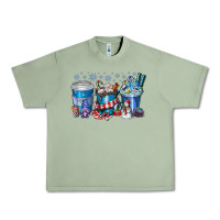 Oil Green Christmas Coffee Urban Heavy Tee - CowhideDigitalArt
