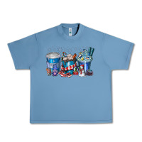 Pebble Blue Christmas Coffee Urban Heavy Tee - CowhideDigitalArt