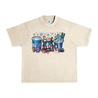 Sandshell Christmas Coffee Urban Heavy Tee - CowhideDigitalArt