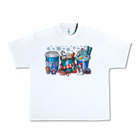 White Christmas Coffee Urban Heavy Tee - CowhideDigitalArt
