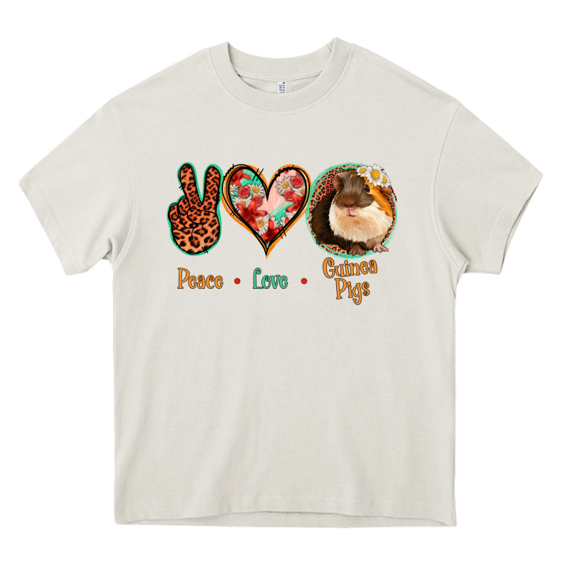 Peace Love Guinea Pigs Heavy Core Tee by Jasminsmagicworld | Teevron