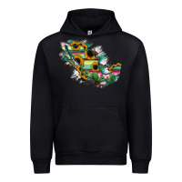 Black Guerrero Mexico Sunflower Map Urban Hoodie - RanaPortraitStore