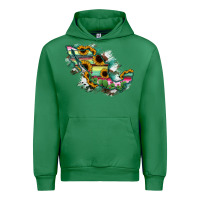 Emerald Guerrero Mexico Sunflower Map Urban Hoodie - RanaPortraitStore