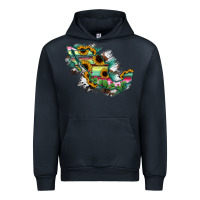 Navy Guerrero Mexico Sunflower Map Urban Hoodie - RanaPortraitStore