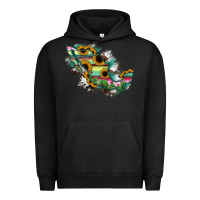 Pigment Black Guerrero Mexico Sunflower Map Urban Hoodie - RanaPortraitStore