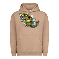 Pigment Burro Guerrero Mexico Sunflower Map Urban Hoodie - RanaPortraitStore