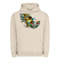 Pigment French Oak Guerrero Mexico Sunflower Map Urban Hoodie - RanaPortraitStore