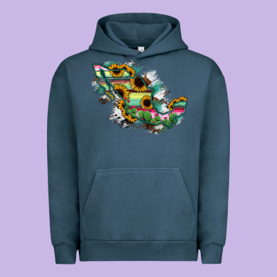 Guerrero Mexico Sunflower Map Urban Hoodie Designed By Ranaportraitstore