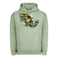 Pigment Oil Green Guerrero Mexico Sunflower Map Urban Hoodie - RanaPortraitStore