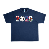 Navy North America 2026 Football  Canada USA Mexico Soccer Urban Heavy Tee - maiPhamDesign