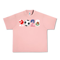 Salmon North America 2026 Football  Canada USA Mexico Soccer Urban Heavy Tee - maiPhamDesign