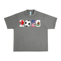 North America 2026 Football  Canada Usa Mexico Soccer Urban Heavy Tee | Teevron