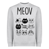 Heather Grey Meow Heavyweight Sweatshirt - Bettercallsaul