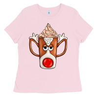 Bubblegum Pink Coffee  Animal Ladies Tee - CowhideDigitalArt