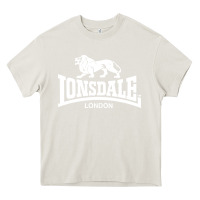 Cream lonsdale classic logo lion Heavy Core Tee - DesignPulse