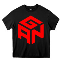 Black GAN CUBE TIME Heavy Core Tee - DesignPulse