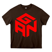 Chocolate Brown GAN CUBE TIME Heavy Core Tee - DesignPulse