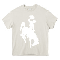 Cream wyoming cowboys Heavy Core Tee - DesignPulse