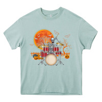 Arona Skeleton Drummer Halloween Costume Playing Drums Mens Boys Heavy Core Tee - DesignPulse