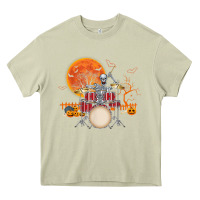 Mossy Skeleton Drummer Halloween Costume Playing Drums Mens Boys Heavy Core Tee - DesignPulse