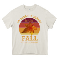 Cream feminist my favorite season is fall patriarchy retro vintage long slee Heavy Core Tee - DesignPulse