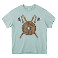 Arona renaissance fair faire festival medieval theme axe shield Heavy Core Tee - DesignPulse