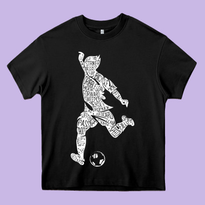 Soccer Player Ball Heavy Core Tee Designed By Designpulse