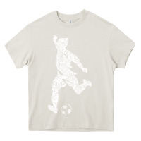 Cream soccer player ball Heavy Core Tee - DesignPulse