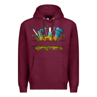 Burgundy customize nail tools with sunflower Premium Hoodie - BarkalooDesign