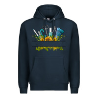 Navy customize nail tools with sunflower Premium Hoodie - BarkalooDesign