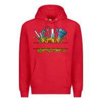 Red customize nail tools with sunflower Premium Hoodie - BarkalooDesign