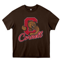 Chocolate Brown cornell Heavy Core Tee - DesignPulse