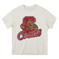 Cream cornell Heavy Core Tee - DesignPulse