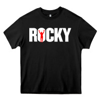 Black boxer r o c k y Heavy Core Tee - DesignPulse