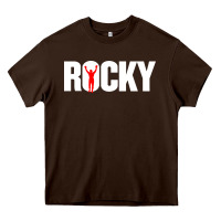 Chocolate Brown boxer r o c k y Heavy Core Tee - DesignPulse