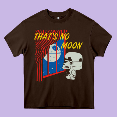 That's No Moon Heavy Core Tee Designed By Designpulse
