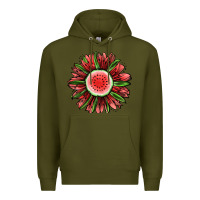 Army Green Watermelon Sunflower Premium Hoodie - Jasminsmagicworld
