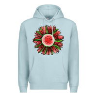 Blue Mist Watermelon Sunflower Premium Hoodie - Jasminsmagicworld