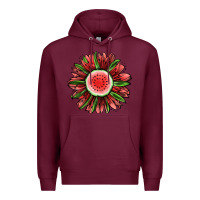 Burgundy Watermelon Sunflower Premium Hoodie - Jasminsmagicworld