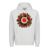 Dove Grey Watermelon Sunflower Premium Hoodie - Jasminsmagicworld