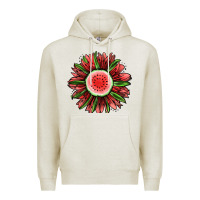 Oatmeal Heather Watermelon Sunflower Premium Hoodie - Jasminsmagicworld