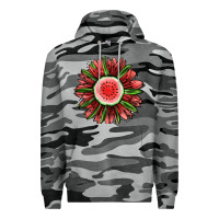 Slate Camo Watermelon Sunflower Premium Hoodie - Jasminsmagicworld