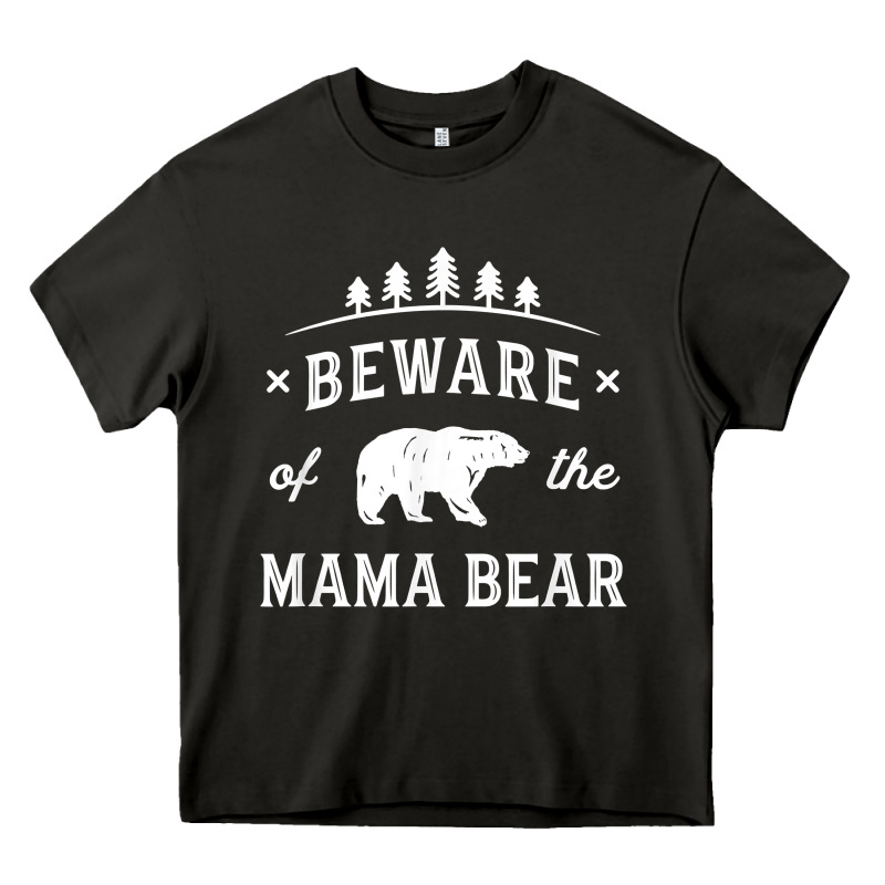 Beware Mama Bear Mom Protect Strong Mother Graphic Clip Art T Shirt Heavy Core Tee by DesignPulse | Teevron