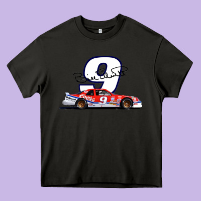 Bill Elliott 1988 Winston Cup 9 Stock Car  Classic Heavy Core Tee Designed By Designpulse
