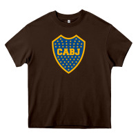Chocolate Brown Boca Juniors Heavy Core Tee - DesignPulse