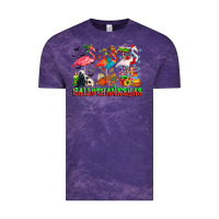 Cloud Purple happy hallothanksmas flamingo Vintage Tee - CowhideDigitalArt