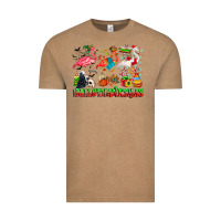 Vintage Coffee happy hallothanksmas flamingo Vintage Tee - CowhideDigitalArt