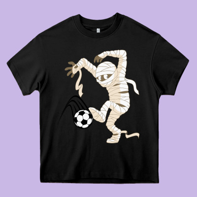 Funny Halloween Soccer Ball Heavy Core Tee Designed By Designpulse