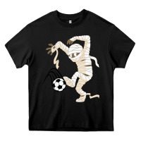 Black funny halloween soccer ball Heavy Core Tee - DesignPulse