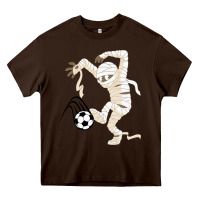 Chocolate Brown funny halloween soccer ball Heavy Core Tee - DesignPulse